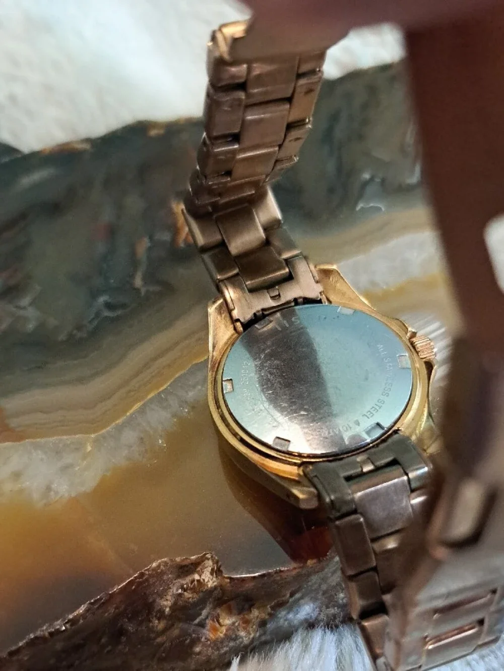 Fossil Women's Riley Mini Rose Gold Bracelet Watch with Crystal Accents ES2889